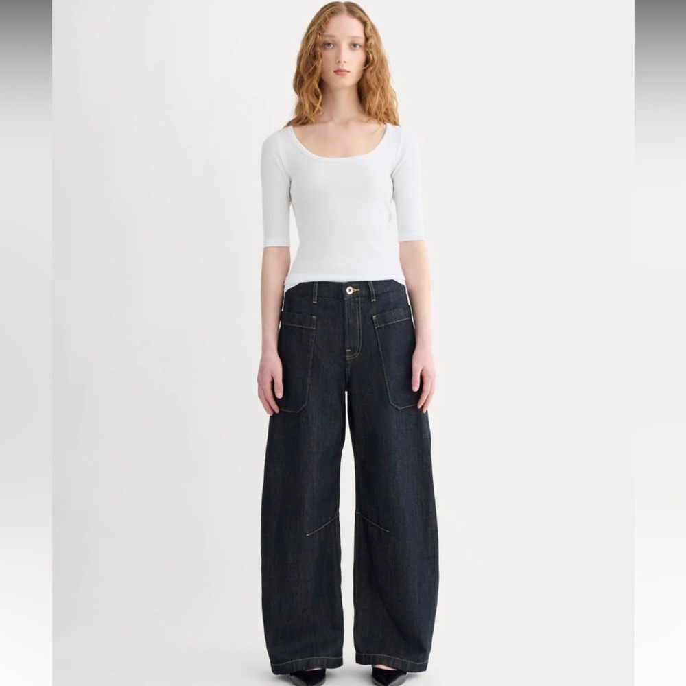 Everlane | THE LUXE RIB SCOOP-NECK TEE - Picture 4 of 11